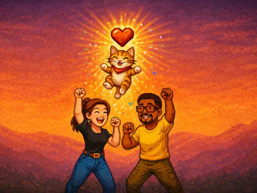 8-bit celebration image study